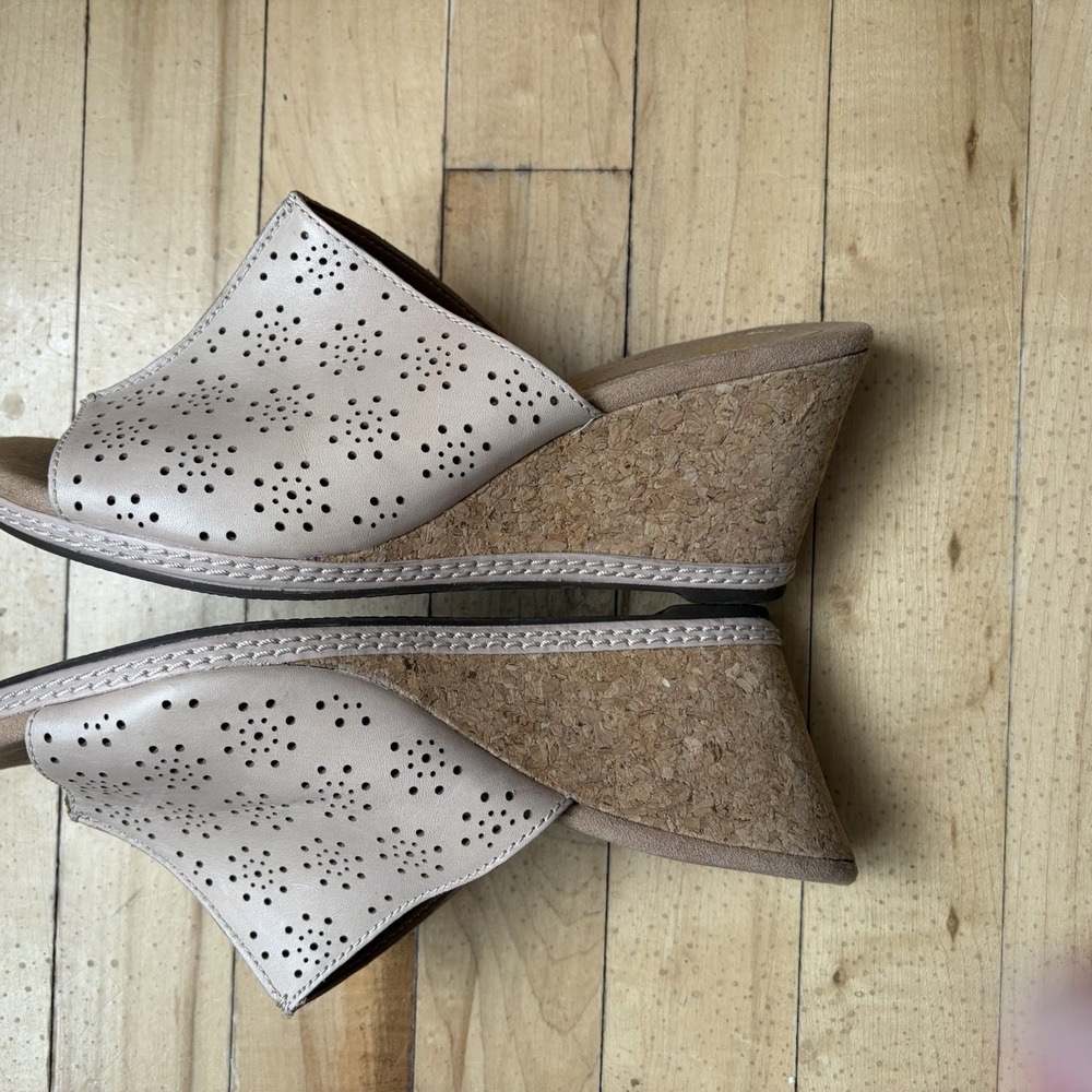 Clarks Collections Women's Helio Corridor Wedge Sandals Womens Size 8.5 Beige‎ - Picture 7 of 9